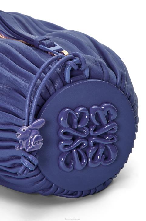 Loewe Bracelet Pouch in pleated nappa 688V601 Women Deep Purple Glaze