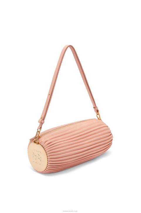 Loewe Bracelet pouch in nappa calfskin and brass 688V618 Women Pale Pink