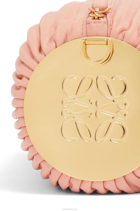 Loewe Bracelet pouch in nappa calfskin and brass 688V618 Women Pale Pink