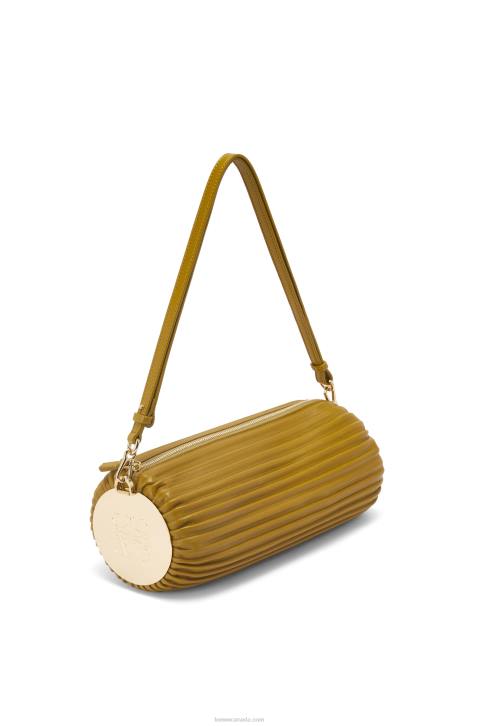 Loewe Bracelet pouch in nappa calfskin and brass 688V624 Women Ochre