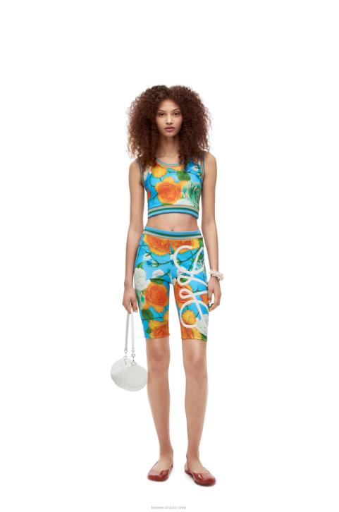 Loewe Bracelet pouch in raffia and calfskin 688V377 Women White