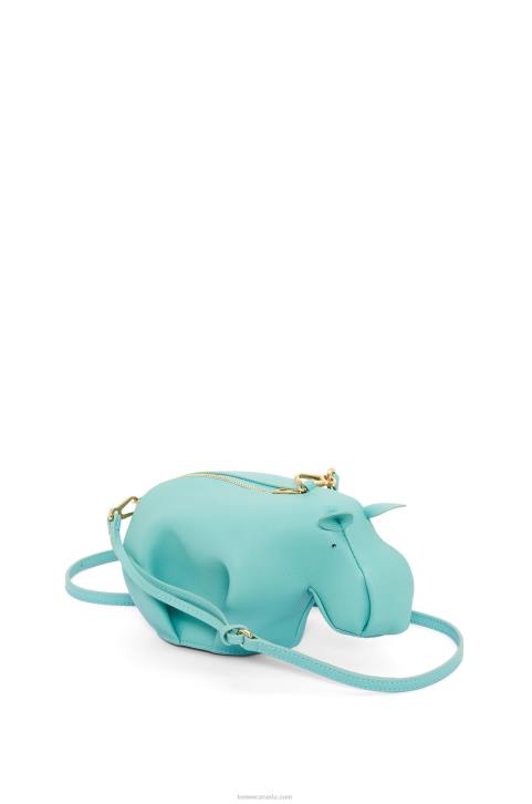 Loewe Hippo bag in classic calfskin 688V392 Women Fresh Mint