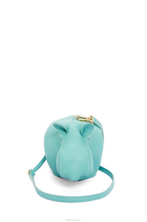 Loewe Hippo bag in classic calfskin 688V392 Women Fresh Mint