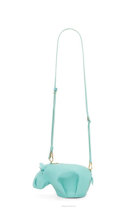 Loewe Hippo bag in classic calfskin 688V392 Women Fresh Mint
