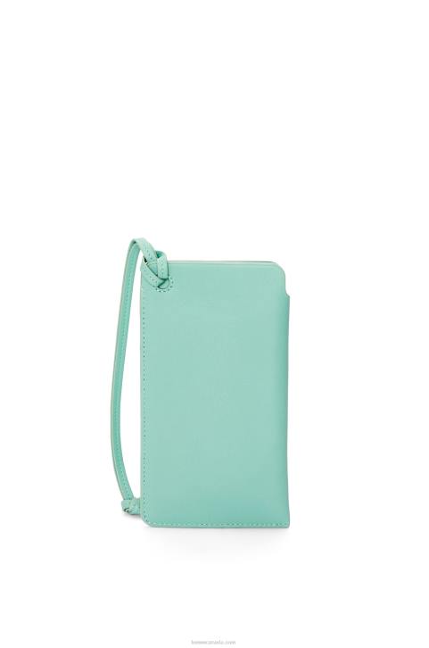 Loewe Loop pouch in classic calfskin 688V594 Women Fresh Mint