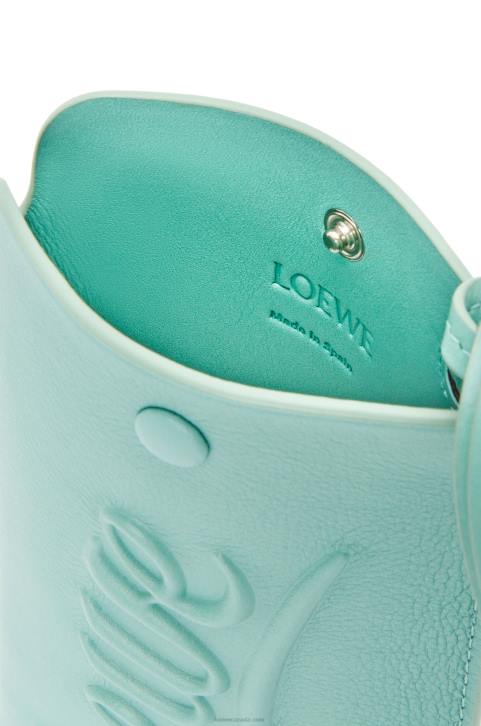 Loewe Loop pouch in classic calfskin 688V594 Women Fresh Mint