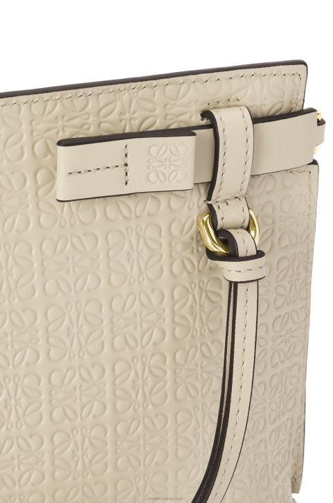 Loewe Mini Repeat T Pouch in embossed silk calfskin 688V611 Women Light Oat