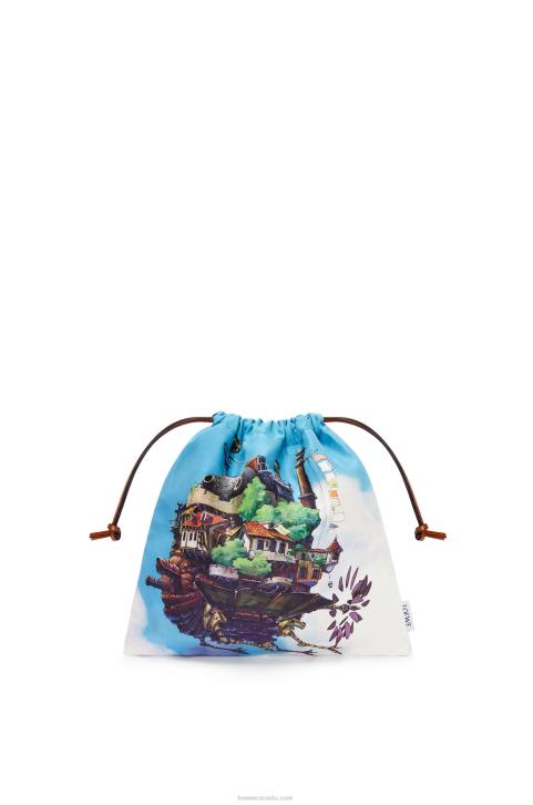 Loewe Moving Castle drawstring pouch in canvas 688V631 Women Multicolor