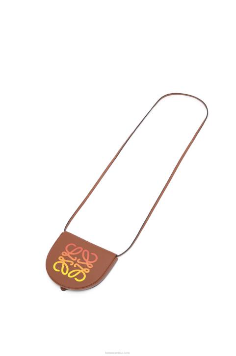 Loewe Small Anagram Heel pouch in classic calfskin 688V619 Women Tan