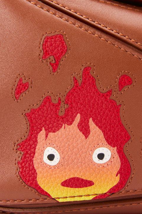 Loewe Calcifer mini Puzzle bag in satin calfskin 688V260 Women Rust