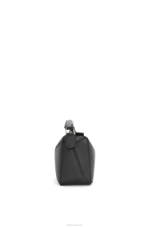 Loewe Mini Puzzle bag in classic calfskin 688V200 Women Black