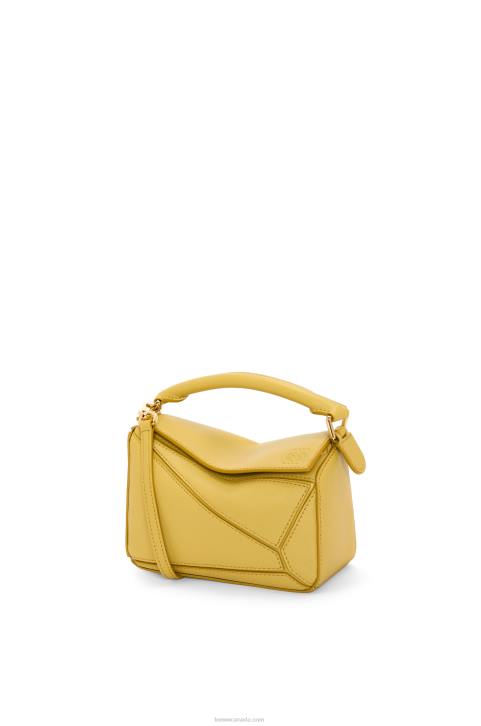 Loewe Mini Puzzle bag in classic calfskin 688V201 Women Bright Ochre