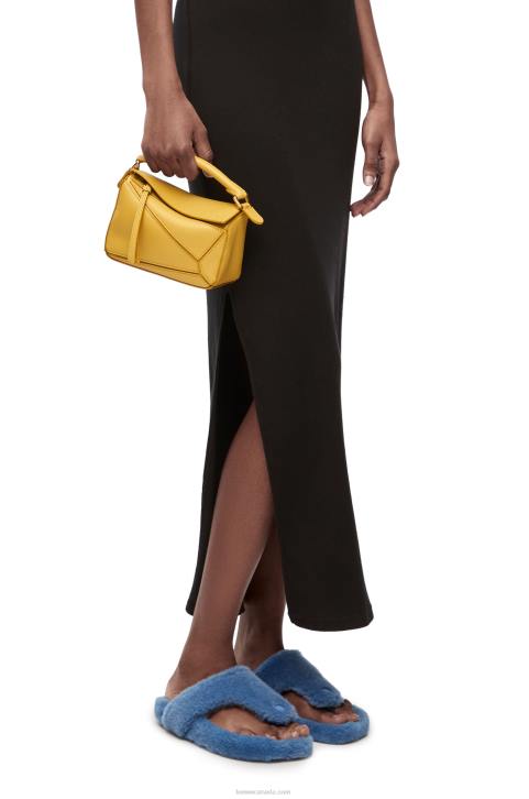 Loewe Mini Puzzle bag in classic calfskin 688V201 Women Bright Ochre