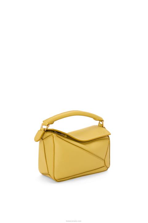 Loewe Mini Puzzle bag in classic calfskin 688V201 Women Bright Ochre