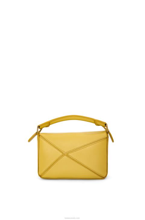 Loewe Mini Puzzle bag in classic calfskin 688V201 Women Bright Ochre