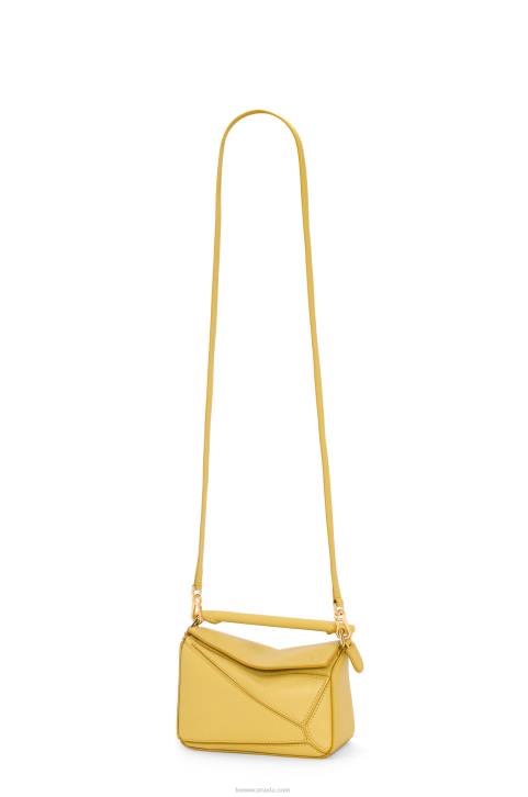 Loewe Mini Puzzle bag in classic calfskin 688V201 Women Bright Ochre