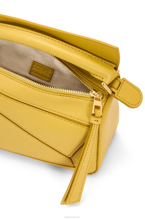 Loewe Mini Puzzle bag in classic calfskin 688V201 Women Bright Ochre