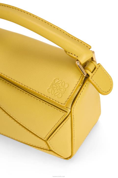 Loewe Mini Puzzle bag in classic calfskin 688V201 Women Bright Ochre