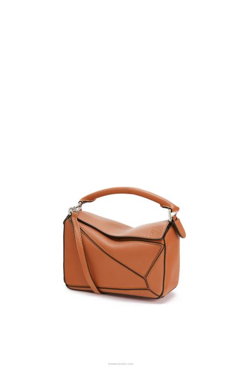 Loewe Mini Puzzle bag in classic calfskin 688V214 Women Tan