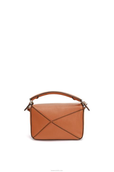Loewe Mini Puzzle bag in classic calfskin 688V214 Women Tan