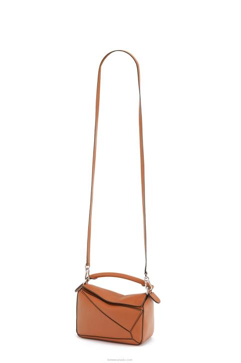 Loewe Mini Puzzle bag in classic calfskin 688V214 Women Tan