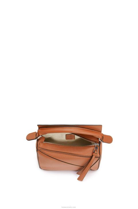 Loewe Mini Puzzle bag in classic calfskin 688V214 Women Tan