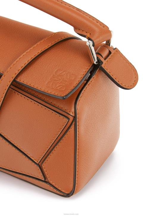 Loewe Mini Puzzle bag in classic calfskin 688V214 Women Tan