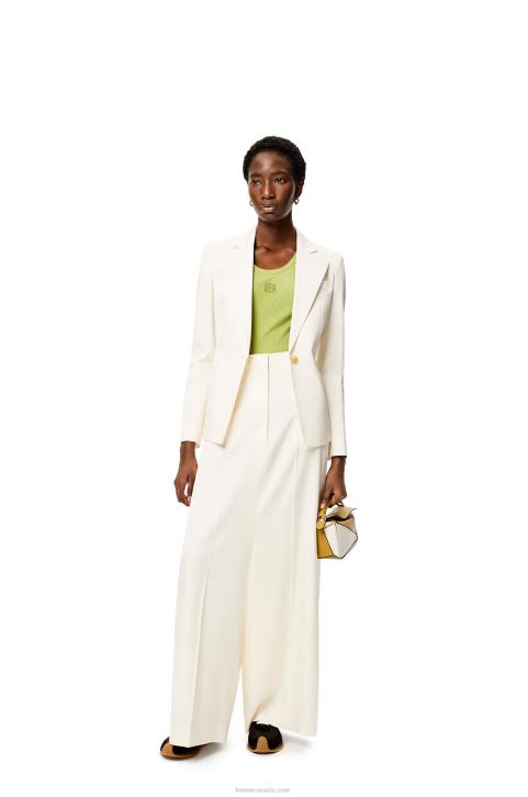 Loewe Mini Puzzle bag in classic calfskin 688V277 Women Ochre/Soft White