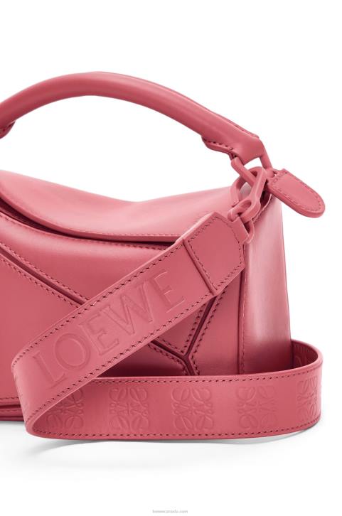 Loewe Mini Puzzle bag in satin calfskin 688V266 Women Plumrose