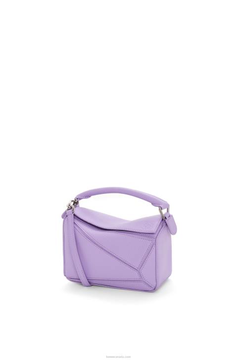 Loewe Mini Puzzle bag in soft grained calfskin 688V199 Women Light Mauve