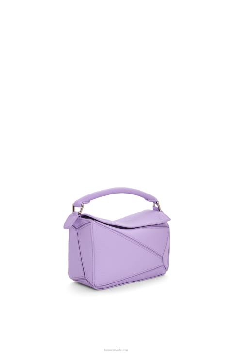 Loewe Mini Puzzle bag in soft grained calfskin 688V199 Women Light Mauve