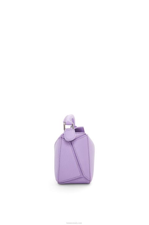 Loewe Mini Puzzle bag in soft grained calfskin 688V199 Women Light Mauve