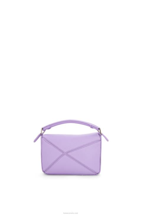 Loewe Mini Puzzle bag in soft grained calfskin 688V199 Women Light Mauve