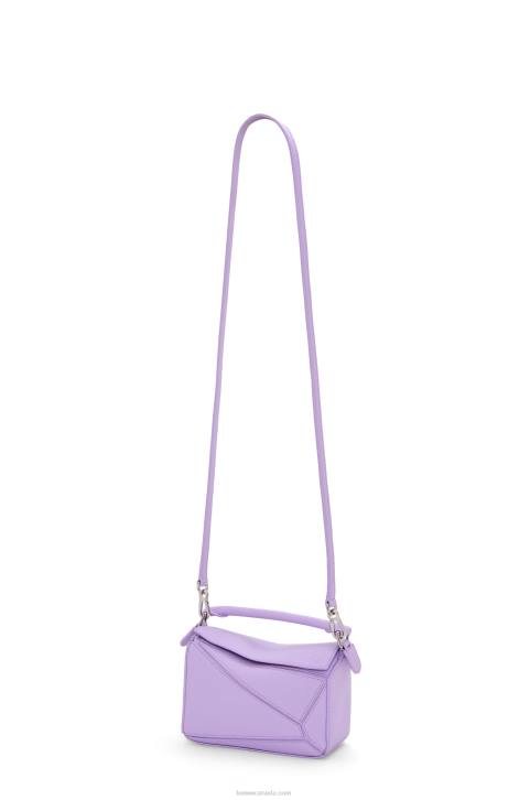 Loewe Mini Puzzle bag in soft grained calfskin 688V199 Women Light Mauve