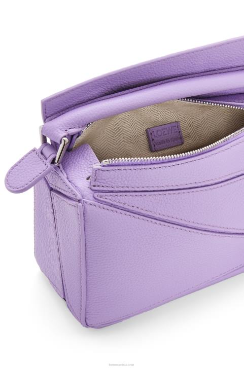 Loewe Mini Puzzle bag in soft grained calfskin 688V199 Women Light Mauve