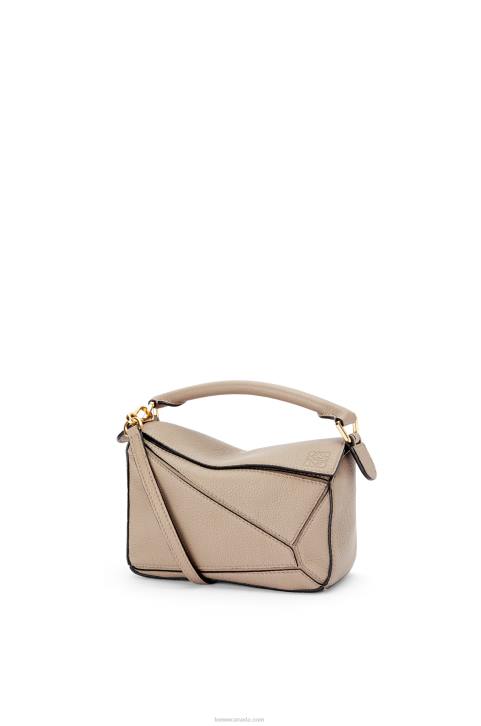 Loewe Mini Puzzle bag in soft grained calfskin 688V220 Women Sand