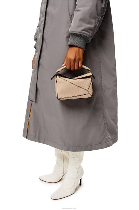 Loewe Mini Puzzle bag in soft grained calfskin 688V220 Women Sand
