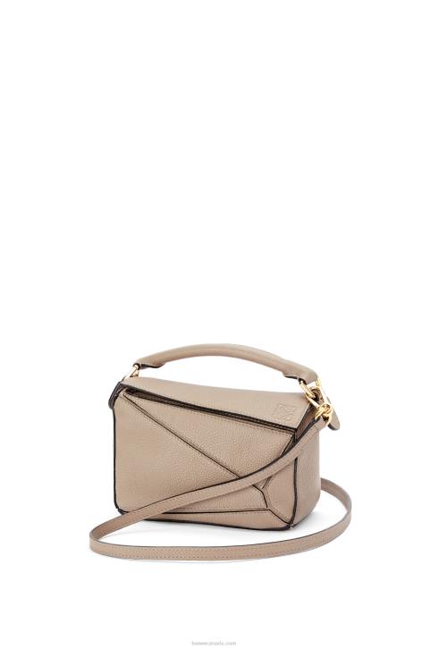 Loewe Mini Puzzle bag in soft grained calfskin 688V220 Women Sand