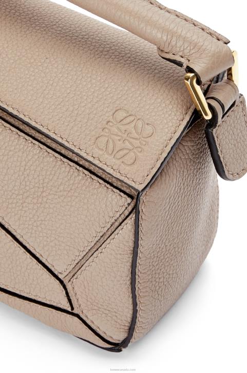 Loewe Mini Puzzle bag in soft grained calfskin 688V220 Women Sand