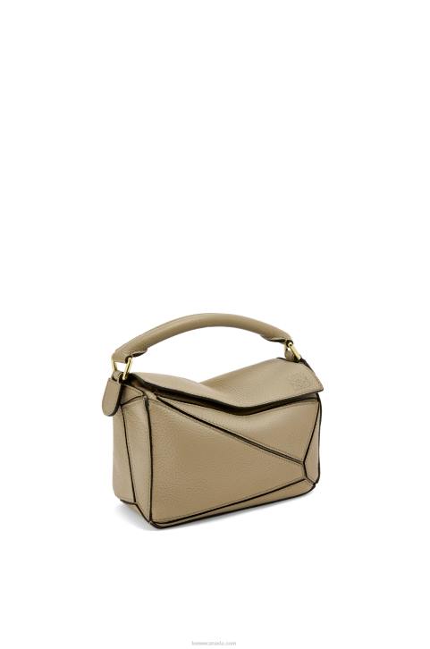 Loewe Mini Puzzle bag in soft grained calfskin 688V560 Women Artichoke Green