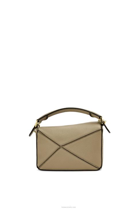 Loewe Mini Puzzle bag in soft grained calfskin 688V560 Women Artichoke Green
