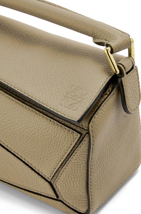Loewe Mini Puzzle bag in soft grained calfskin 688V560 Women Artichoke Green