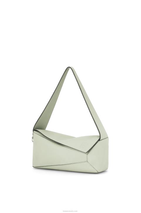 Loewe Puzzle Hobo bag in nappa calfskin 688V457 Women Light Celadon