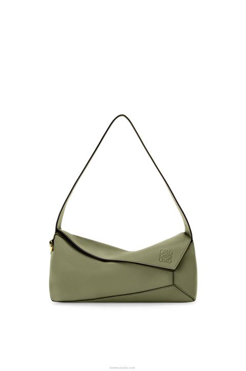 Loewe Puzzle Hobo bag in nappa calfskin 688V471 Women Avocado Green