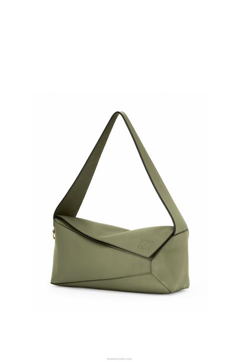 Loewe Puzzle Hobo bag in nappa calfskin 688V471 Women Avocado Green