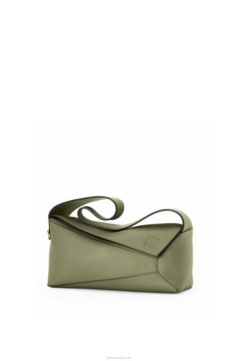 Loewe Puzzle Hobo bag in nappa calfskin 688V471 Women Avocado Green