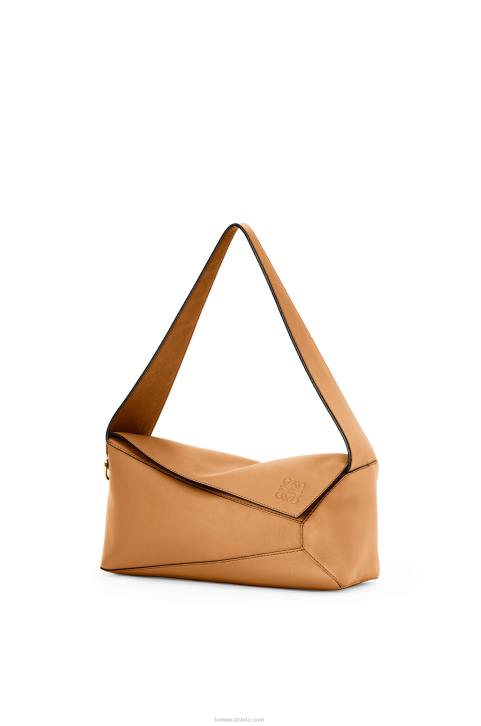 Loewe Puzzle Hobo bag in nappa calfskin 688V473 Women Warm Desert