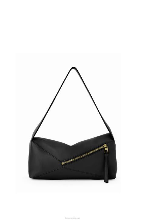 Loewe Puzzle Hobo bag in nappa calfskin 688V513 Women Black
