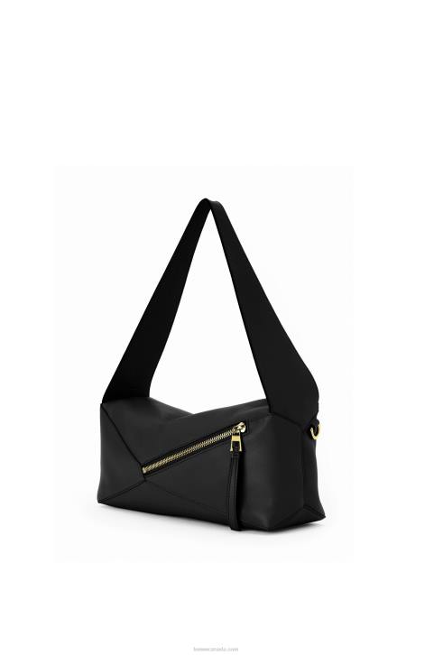 Loewe Puzzle Hobo bag in nappa calfskin 688V513 Women Black