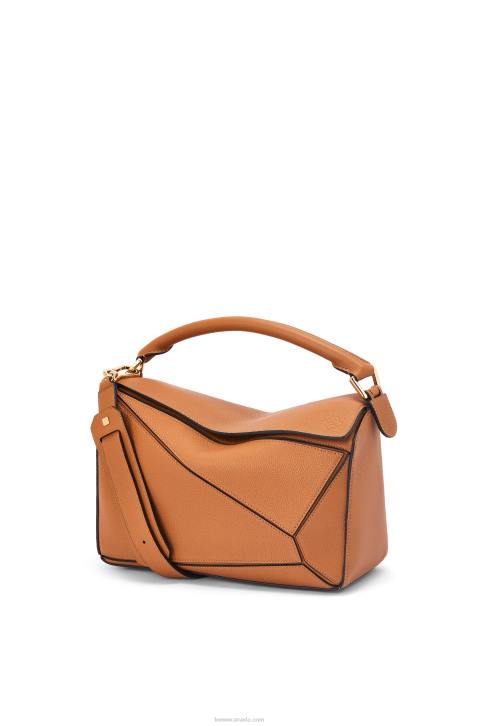 Loewe Puzzle bag in soft grained calfskin 688V369 Women Light Caramel